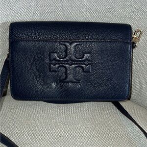 Tory Burch Navy Blue T Bombe Small Crossbody